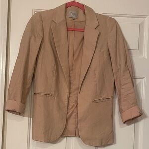 Dalia Beige Blazer with Rolled Sleeves